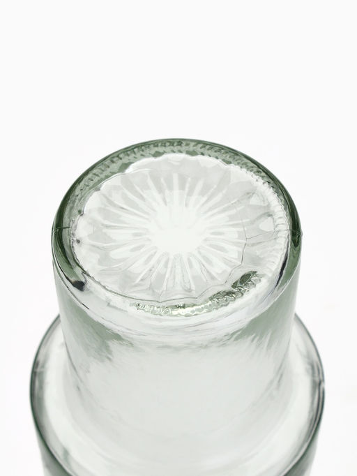 Ваза для цветов из стекла с деревянной подставкой, 25.5×10 см, 1.25 литра