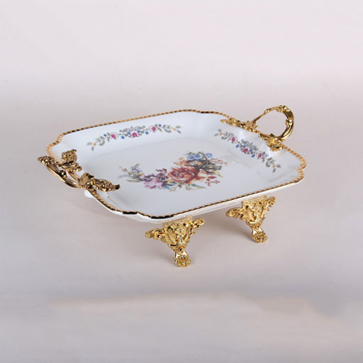 Блюдо сервировочное 25х25х8см 8597 /КОРАЛЛ/