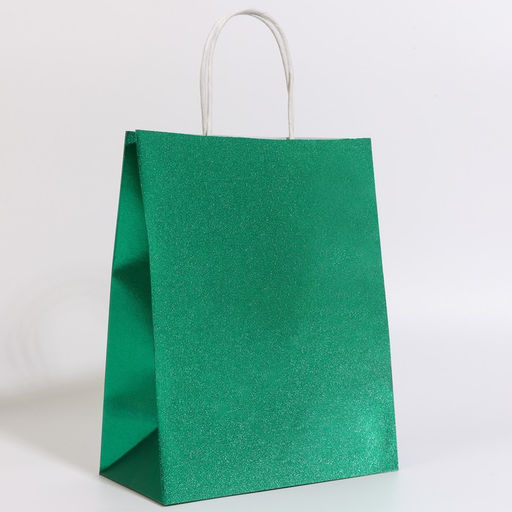 Цена за 5 шт. Пакет подарочный бумажный с глиттером лазурный, 21?11?27 см - UPAK LAND фото 2