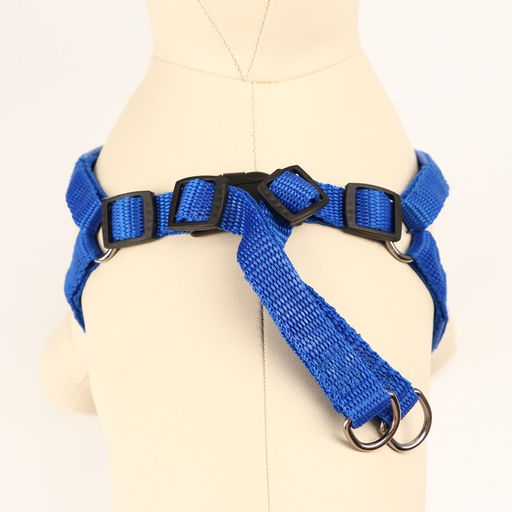 Шлейка Комфорт комбинированная, 1,5 см, ОШ 36-50 см, ОГ 40-55 см, синяя - Пижон фото 5