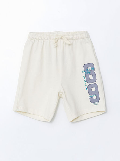 Beli Lastikli Bask?l? Erkek ?ocuk ?ort 2li