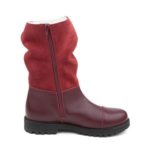 Сапоги детские шерсть 22017 кожа, МОСКВА бордо - Tapiboo фото 4