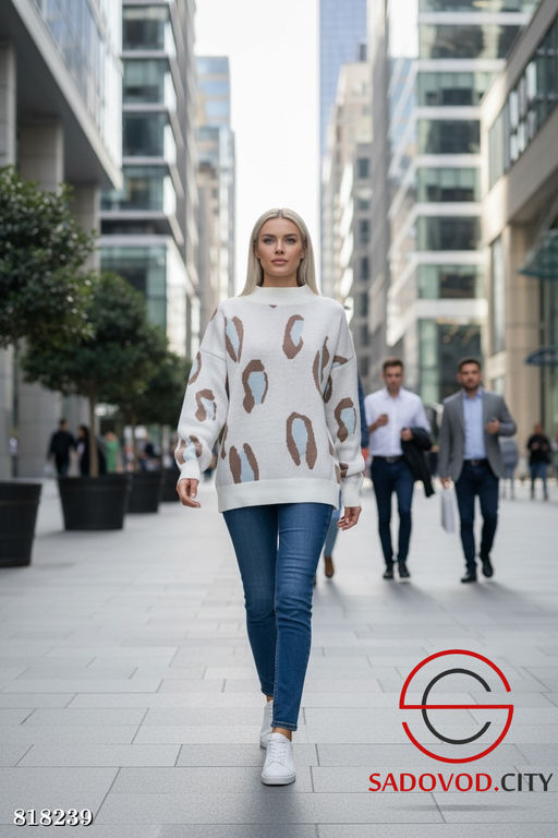 Свитер женский с принтом - Bruno фото 4