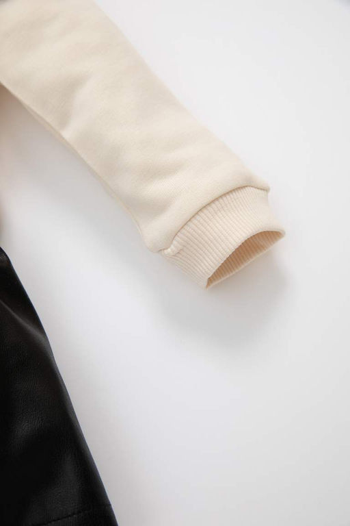 Платье с длинными рукавами и принтом для маленьких девочек - Defacto фото 3