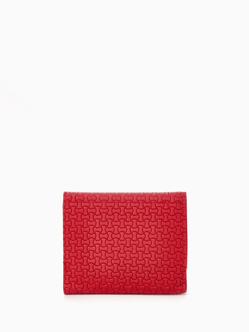 Кошелёк женский на кнопке, 11?1?10 см, комбинированный, красный