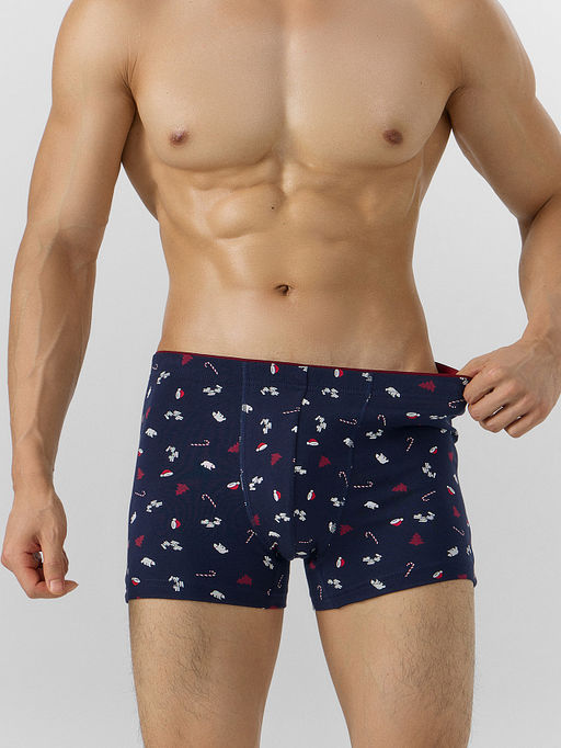 Цена за 2 штуки! Трусы боксеры мужские с новогодним принтом - Mark formelle фото 2