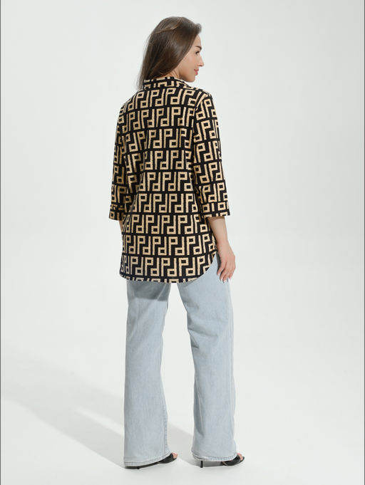 Жанетта туника женская (полоса синий) - Lovetex фото 82