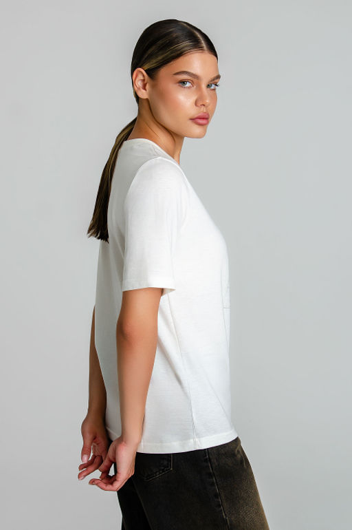 Арт. 31108 Футболка женская 44-52 (5 шт) Цвет:молочный - Калинка фото 10