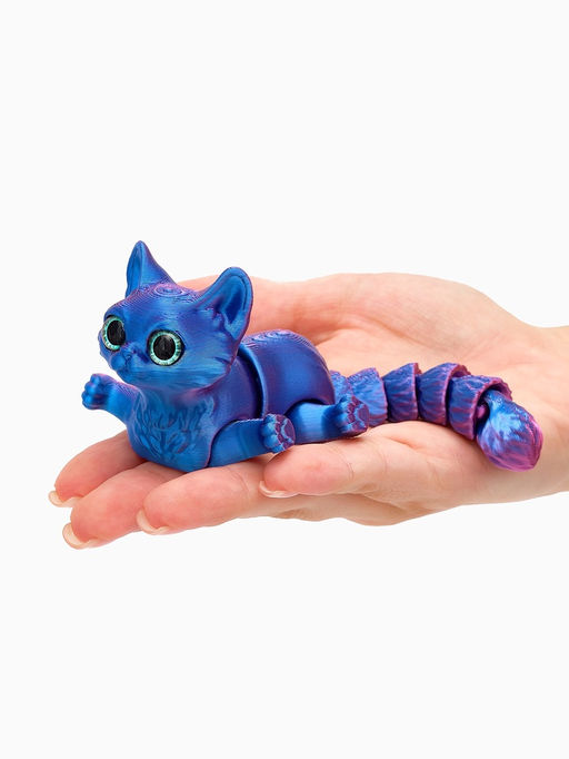 3Д - печатная игрушка «Котик», подвижная, цвет МИКС
