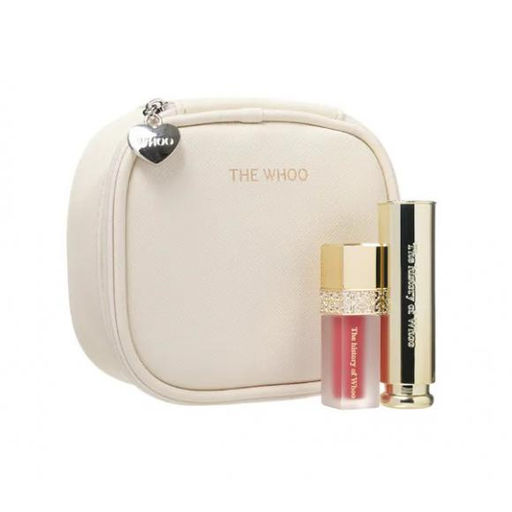 Помада и бальзам для губ в косметичке THE HISTORY OF WHOO Gongjinhyang:Mi Glow Lip Balm Pink Set, 2.1g+3.3g