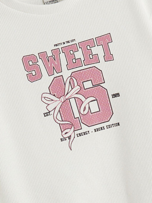 Bisiklet Yaka K?z ?ocuk Sweatshirt