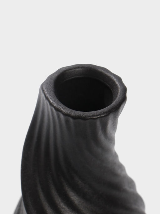 Ваза Пласидо, 18?8 см, керамика, чёрная
