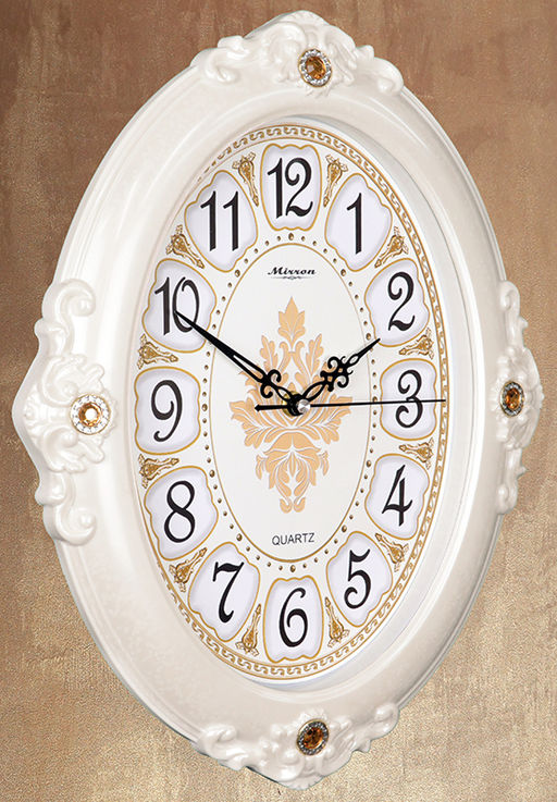 Настенные часы Mirron овальные белые P2632ABPB