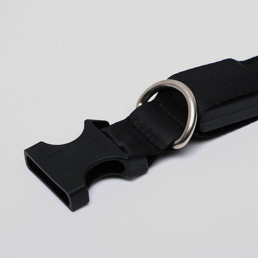 Ошейник с подсветкой размер L, ОШ 45-52 х 2,5 см, 3 режима свечения чёрный - Пижон фото 6