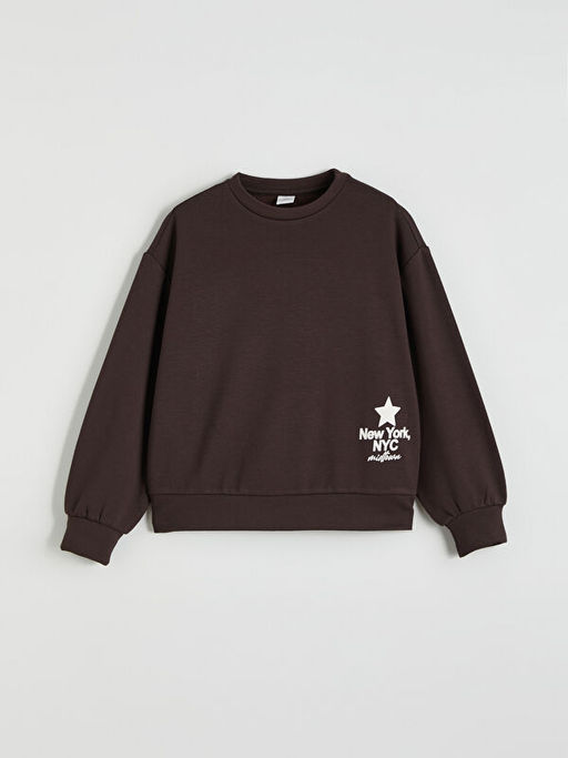 New York Bask?l? K?z ?ocuk Soft Touch Sweatshirt ve E?ofman Alt?
