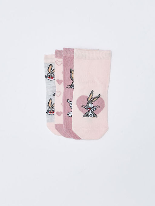 Bugs Bunny Desenli K?z Bebek Soket ?orap 4l? - Waikiki фото 2