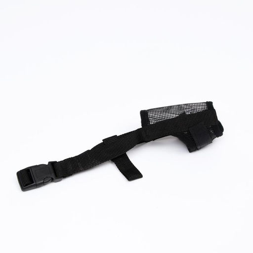 Намордник сетчатый с двойной фиксацией, размер M (дл.по носу 10см,обхват морды 20 см),чёрный - Пижон фото 2