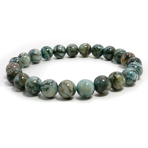 Браслет из камня Серый агат процветание и достаток в семье 8мм