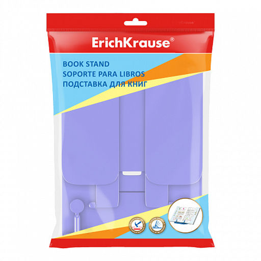 Цена за 1 шт. Подставка для книг пластиковая ErichKrause Pastel, розовый  фото 4