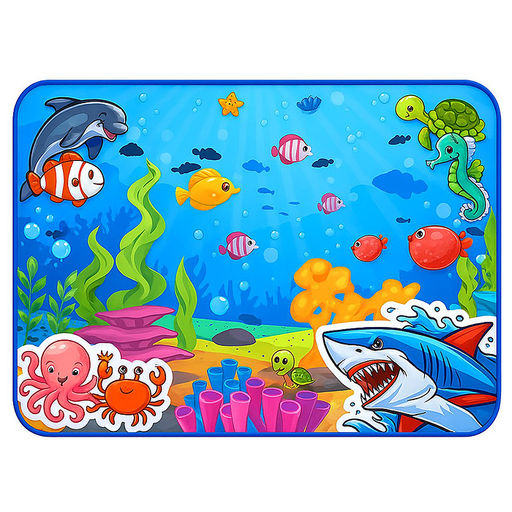 Коврик для рисования "Подводный мир" в коробке