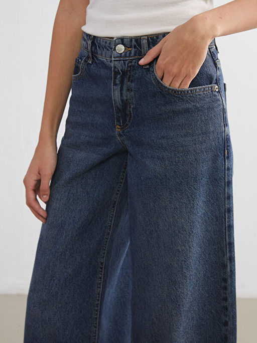 Wideleg Kad?n Jean Pantolon