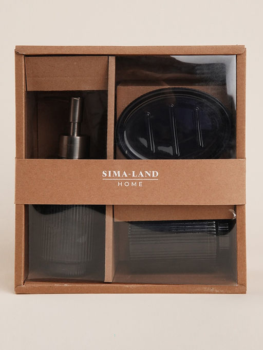 Аксессуары для ванной SL Home, 3 предмета: дозатор, мыльница, стакан