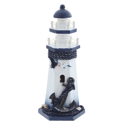 Фигурка декоративная "Маяк" (подсветка 3xLR44) , L11,5 W10 H26,5 см . 4в.