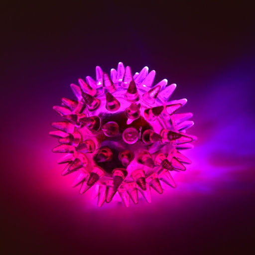 Мяч светящийся мини для кошек,TPR, 3,5 см, фуксия - Пижон фото 2