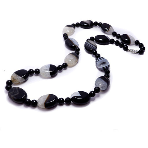 Бусы из камня Бразильский агат-символ обретения удачи и благополучия