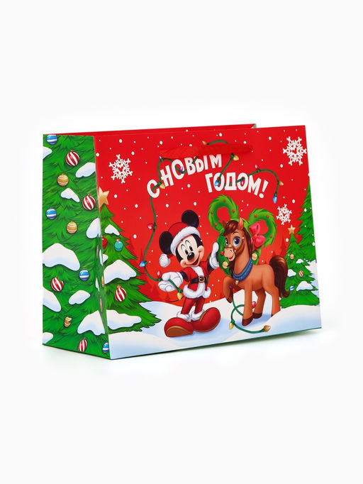 Цена за 2 шт. Пакет подарочный С Новым годом!, MS 23 ? 18 ? 10 см