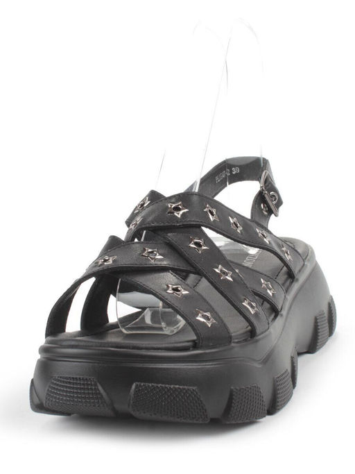 08-PEAG47-2 BLACK Босоножки женские (натуральная кожа)