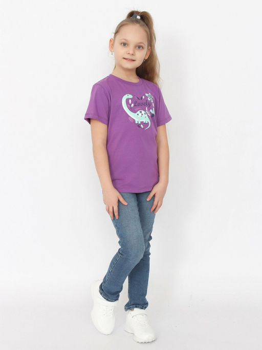 CRB wear/HSKG 63841-44 Футболка для девочки (Фиолетовый (092)-52),фиолетовый/Ex.Cherubino фото 6