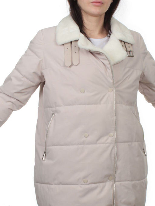 S24-236 BEIGE Куртка демисезонная женская (100 гр. холлофайбер) - Fashion фото 2