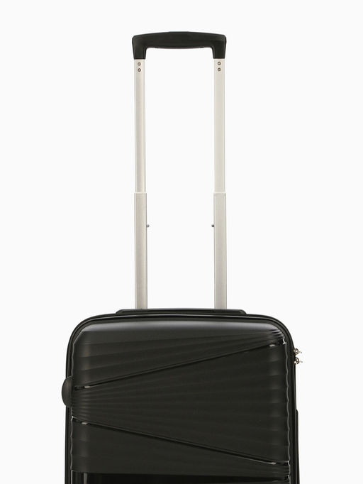 Чемодан на колёсах маленький 44 л (S), на молнии, кодовый замок, чёрный