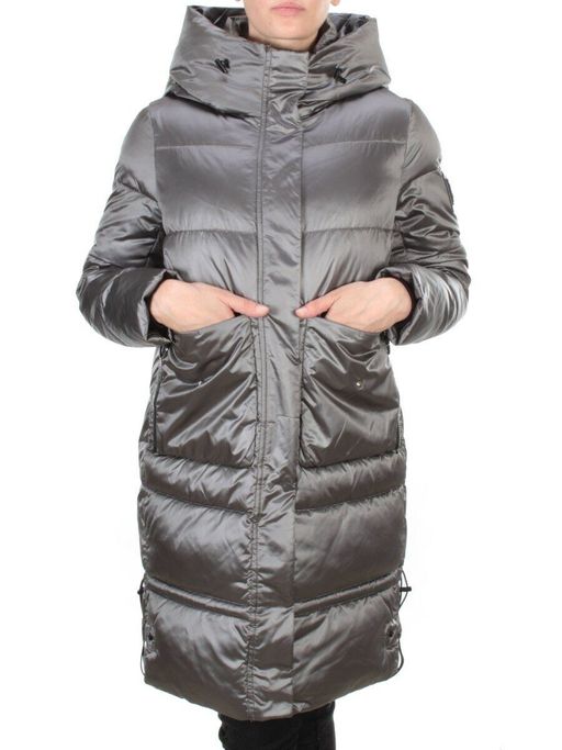 9106 DARK GREY Пальто зимнее женское FLOWEROVE (200 гр. холлофайбера) - Fashion фото 2