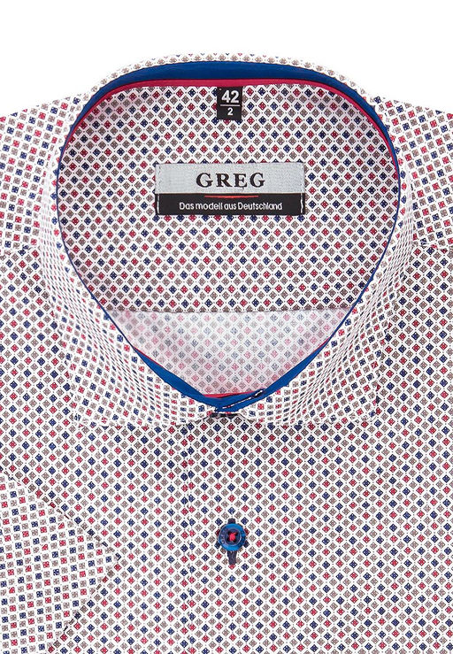 Сорочка мужская короткий рукав GREG 623/109/3039/ZS/1