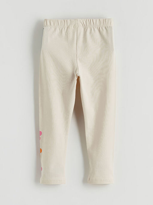 Beli Lastikli ?i?ekli K?z ?ocuk Tayt