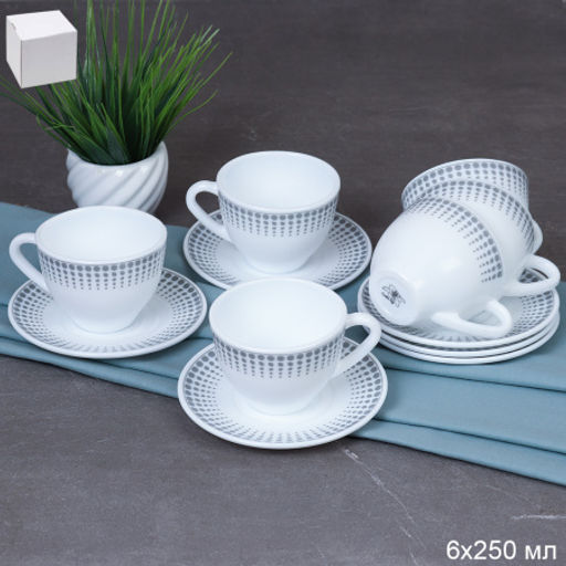 Чайный набор 12 предметов 220 мл / GB220/GD55-6A (7066) /уп 8/ Точки - Галеонтрейд фото 7