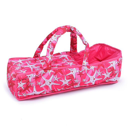 Коляска зима-лето для кукол, металлическая, с люлькой-переноской, с корзиной, цвет вишенка