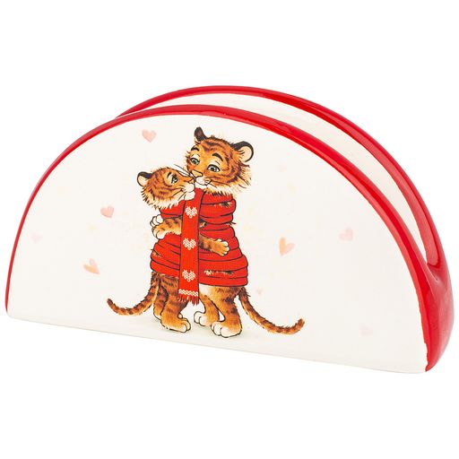 Салфетница Agness Тигриные истории 13.5×4 см доломитовая керамика