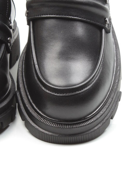 03-C1818-1 BLACK Лоферы женские (натуральная кожа)