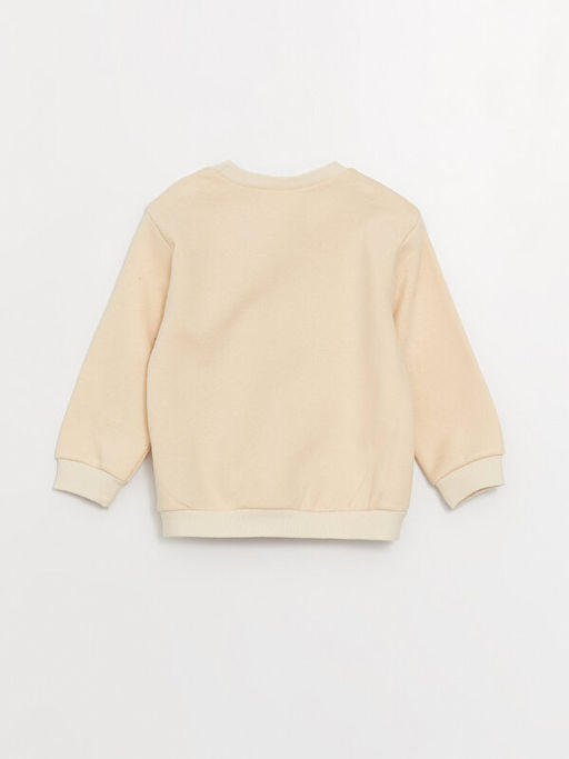 Bisiklet Yaka Uzun Kollu Bask?l? K?z Bebek Sweatshirt ve E?ofman Alt 2li Tak?m - Waikiki фото 3