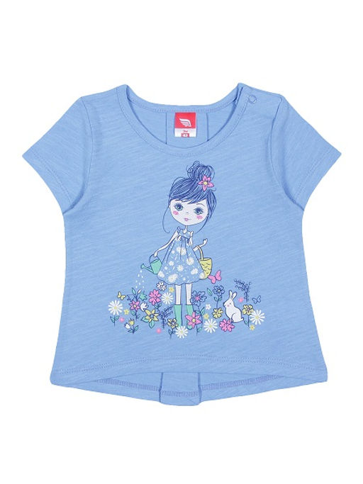 CRB wear/CSB 62086 Футболка для девочки, голубой/Ex.Cherubino  фото 3