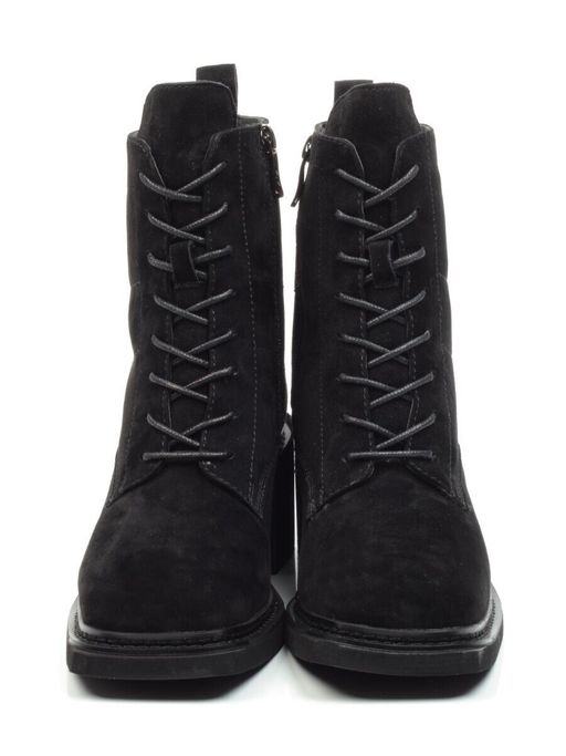 04-SE21W-2B BLACK Ботинки зимние женские (натуральная замша, натуральный мех) - Фабричный китай фото 6