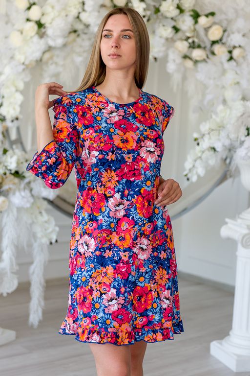 Платье женское из кулирки Мэри оранжевый - Амадэль фото 3