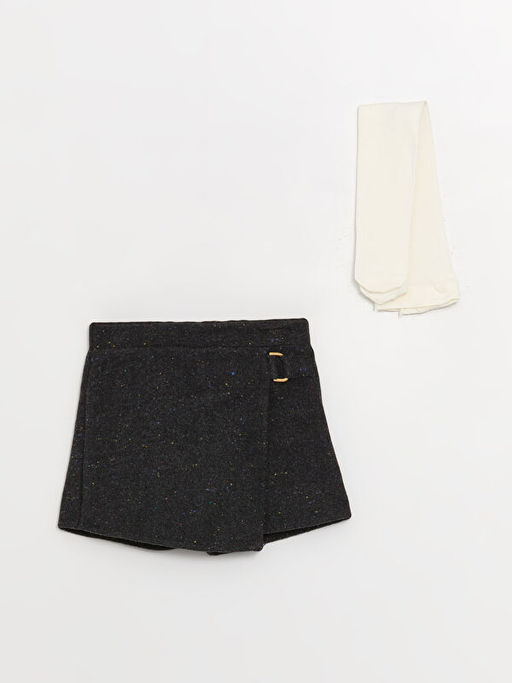 Beli Lastikli K?z Bebek ?ort Etek ve K?lotlu ?orap 2li Tak?m