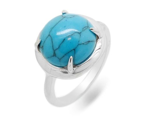 Кольцо из серебра бирюза пресс., МЦВА168