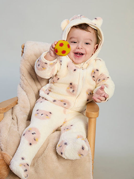 Kap??onlu Pel?? Erkek Bebek H?rka ve Pantolon