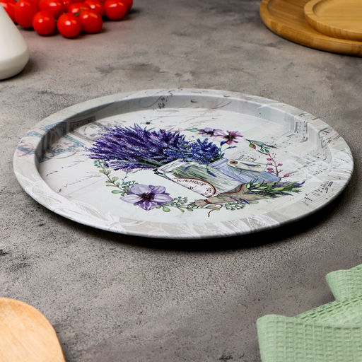 Поднос Лаванда, 28 х 1,6 х 0,32 см, металл - Simaland фото 2