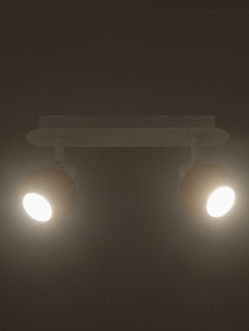 Спот 22000/2, 2x25Вт, GU10, цвет древесный/белый